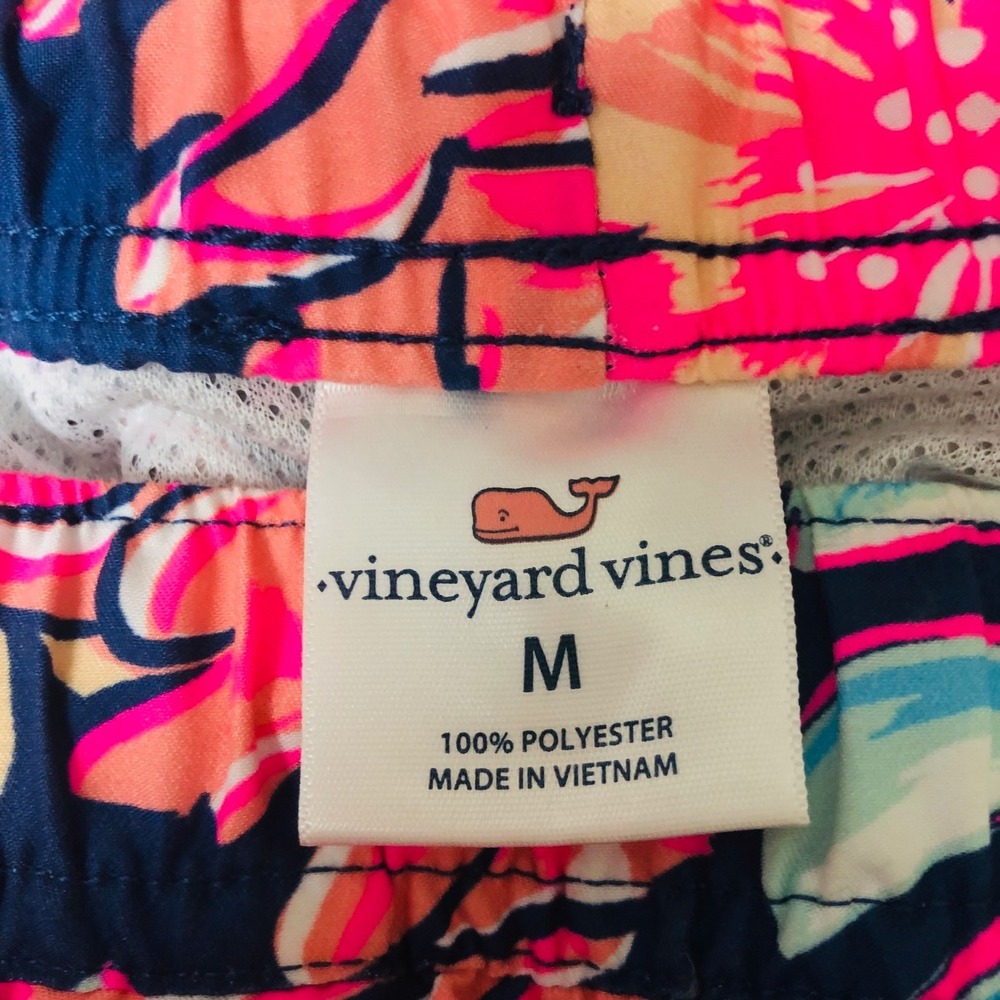 Vineyard Vines Swim Trunks Surf Beach Tropical Seashell Coastal Mens M 32 x 7 - Picture 6 of 11